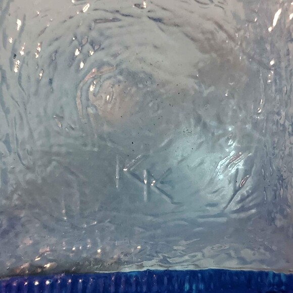 Blue Glass Bottle Textured Vintage - Picture 6 of 7